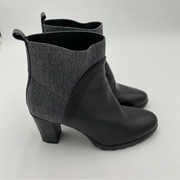 The Flexx Comfort Pull On‎ High Heeled Ankle Boots Booties Black Gray Size 6.5 - Picture 8 of 11